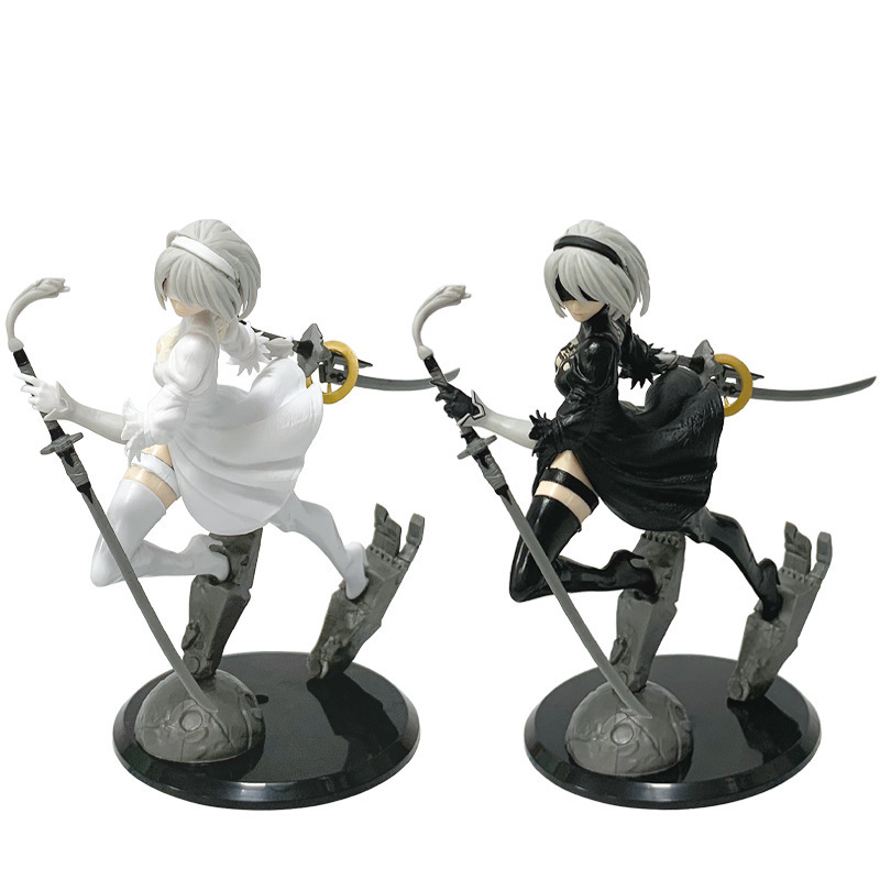 Nier Automata Second Generation Battle Yurha 2B Little Sister Doll Hand Model Game Peripheral Ornaments Nier Automata Second Generation Battle Yurha 2B Little Sister Doll Hand Model Game Peripheral Ornaments