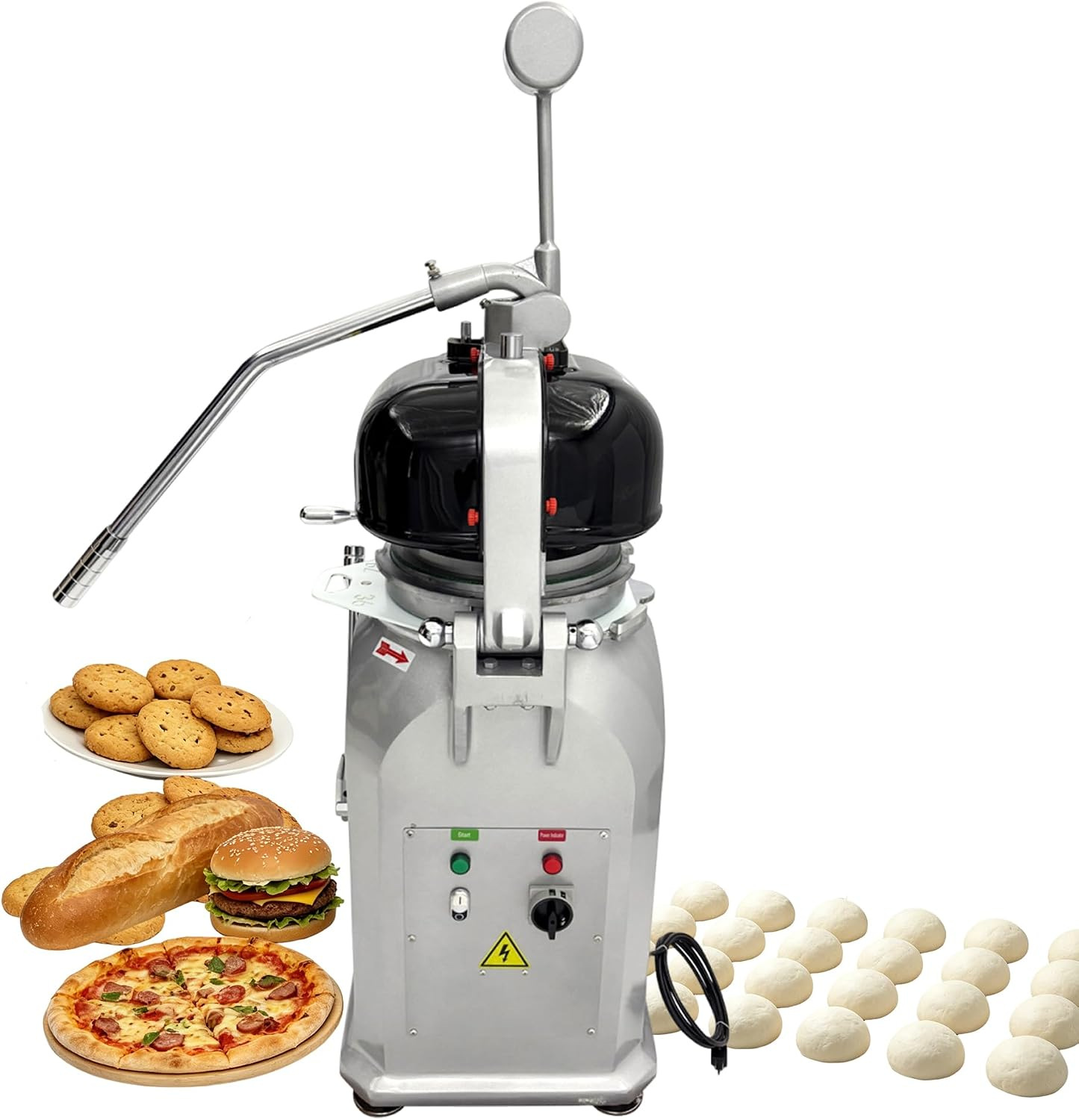 Máquina redonda de división de masa de pan, máquina redonda de masa comercial, máquina redonda de pasta, máquina redonda de división de masa
