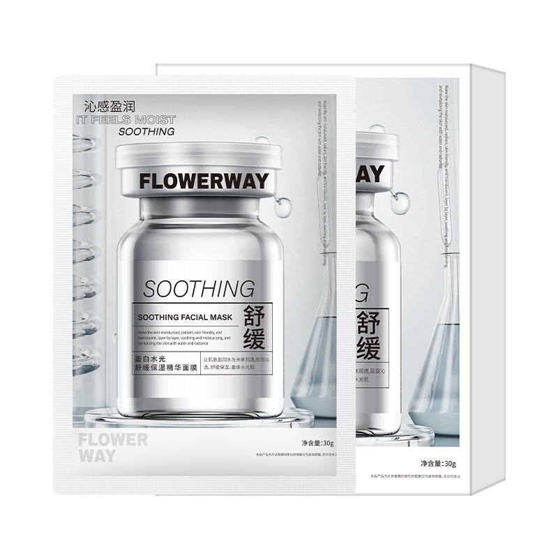 FLOWERWAY プロテイン ウォーター ライト 鎮静保湿エッセンスマスク 保湿保湿肌パッチマスク|undefined