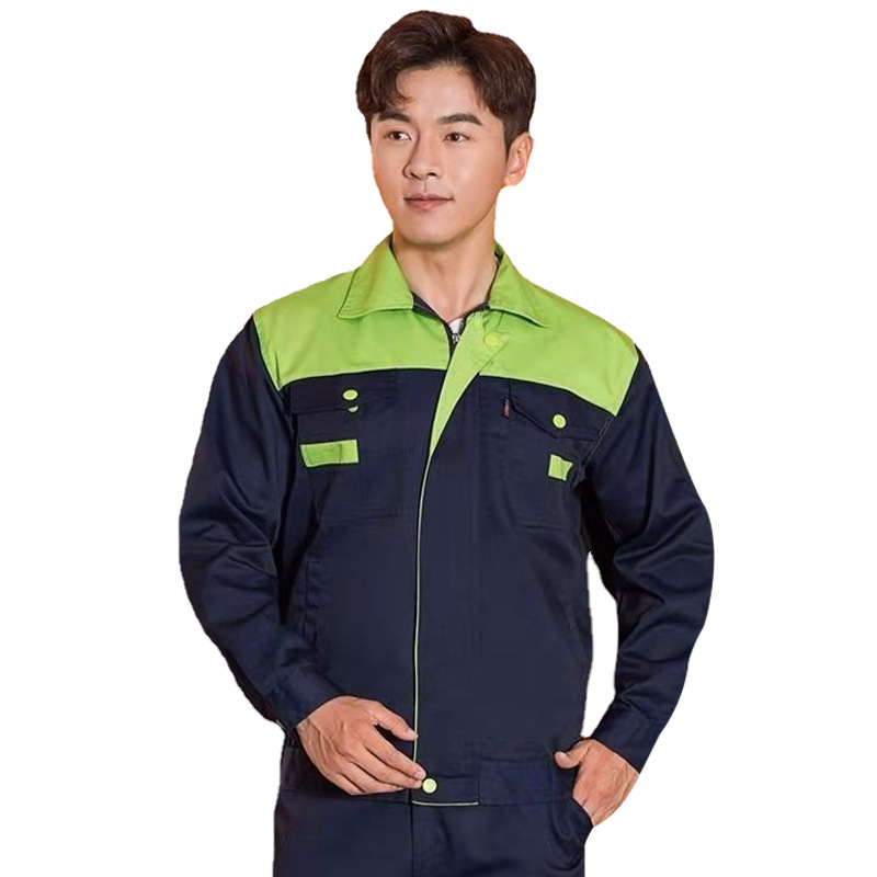Manufacturers wholesale color spring and autumn long sleeve work clothes set wear-resistant and dirty-resistant site factory clothes male labor protection work clothes