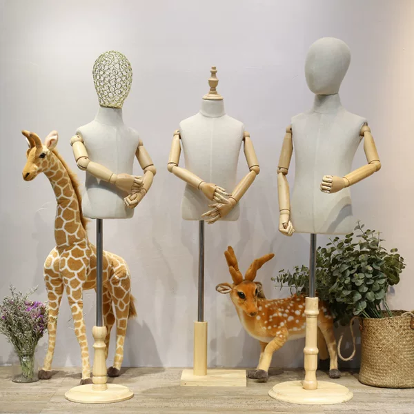 Children's Model Props Half-length Children's Clothing Display Rack Children's Clothing Store Window Leading Model Shelf