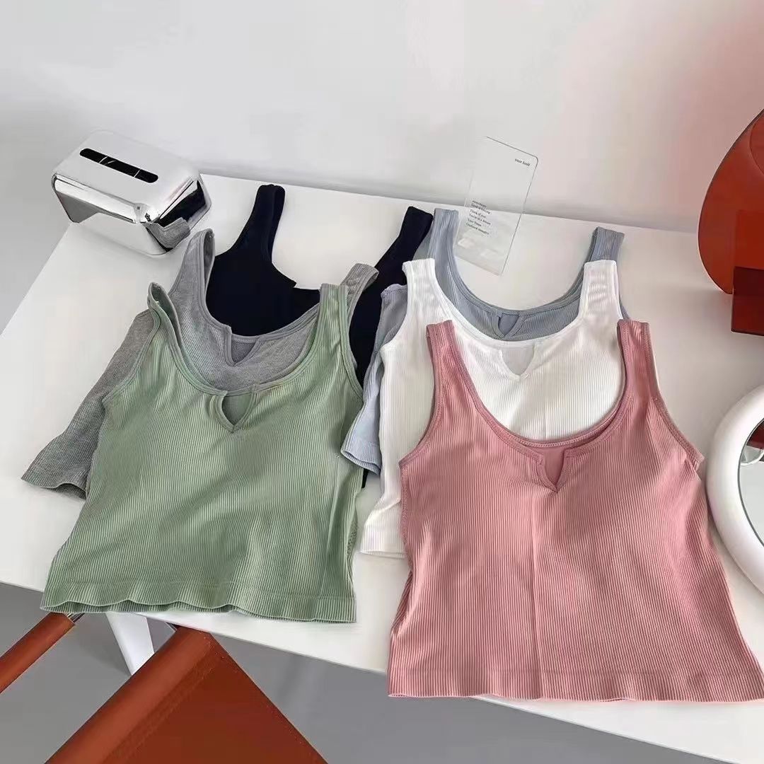 Nuevo hombro ancho con cuello en V camisola taza fija de las mujeres desgaste exterior deportes chica estilo todo partido ropa interior mujeres