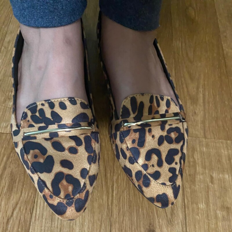 Suitable for Wide Feet and Fat Feet, Cross-Border Export Quality, 41-43 Large Size Women's Shoes - Loafers Leopard Print Spring & Fall Shoes Suitable for Wide Feet and Fat Feet, Cross-Border Export Quality, 41-43 Large Size Women's Shoes - Loafers Leopard Print Spring & Fall Shoes
