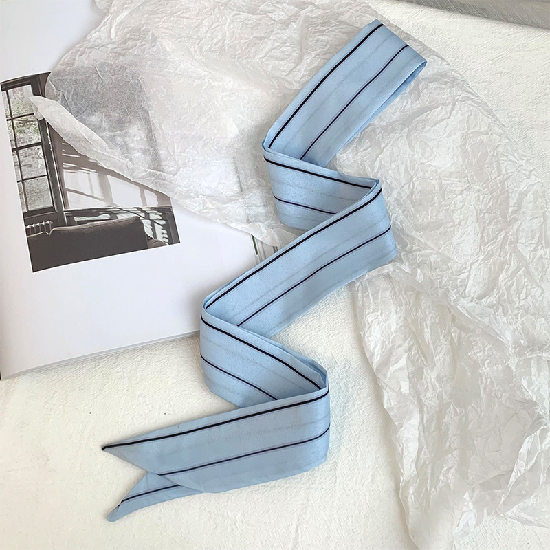 Bufanda de seda de lunares, banda larga, sensación de alta gama, nuevo estilo multiusos, todo-fósforo, bufanda pequeña, pañuelo para el cabello, cinturón de cinta para el cabello