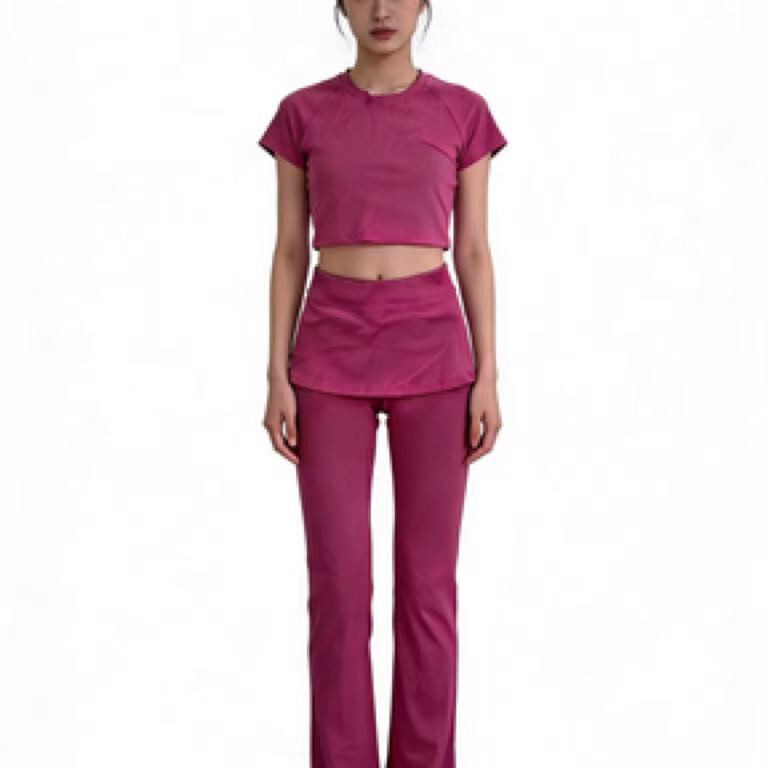 Fake Two-Piece Yoga Outfit Set for Women, High-Waisted, Tummy Control, Butt-Lifting, Flared Pants, Quick-Dry, Breathable, Fitness Sports Two-Piece Set