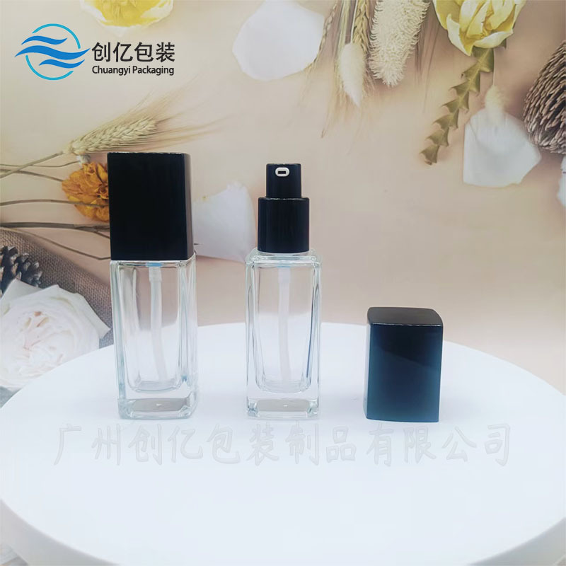 现货30ml四方粉底液按压泵乳液泵头分装四方瓶子方瓶水乳瓶|undefined