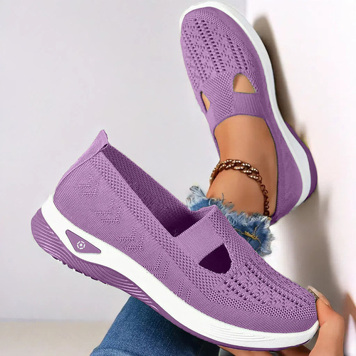 Middle-aged and elderly mother's shoes casual cross-border comfortable mesh shoes breathable women's 2026 women's shoes soft-sole single-layer shoes autumn