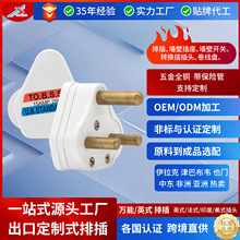 15A3圆南非插头铜脚定制津巴布韦伊拉克尼日利亚