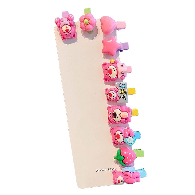 Regalos de dibujos animados del 1 de junio abrazadera de hierro abrazadera de cabello para niños cartera de jardín de infantes accesorios para el cabello para niños abrazadera de metal