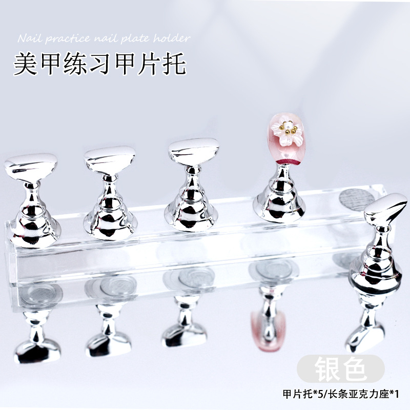 Bandeja de uñas en caja de galvanoplastia de plata