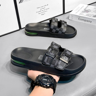Cross-border Korean-style Boken Slippers for Outer Wear with Shit-feeling Buckle plus size Beach Lightweight Old Flower Slippers