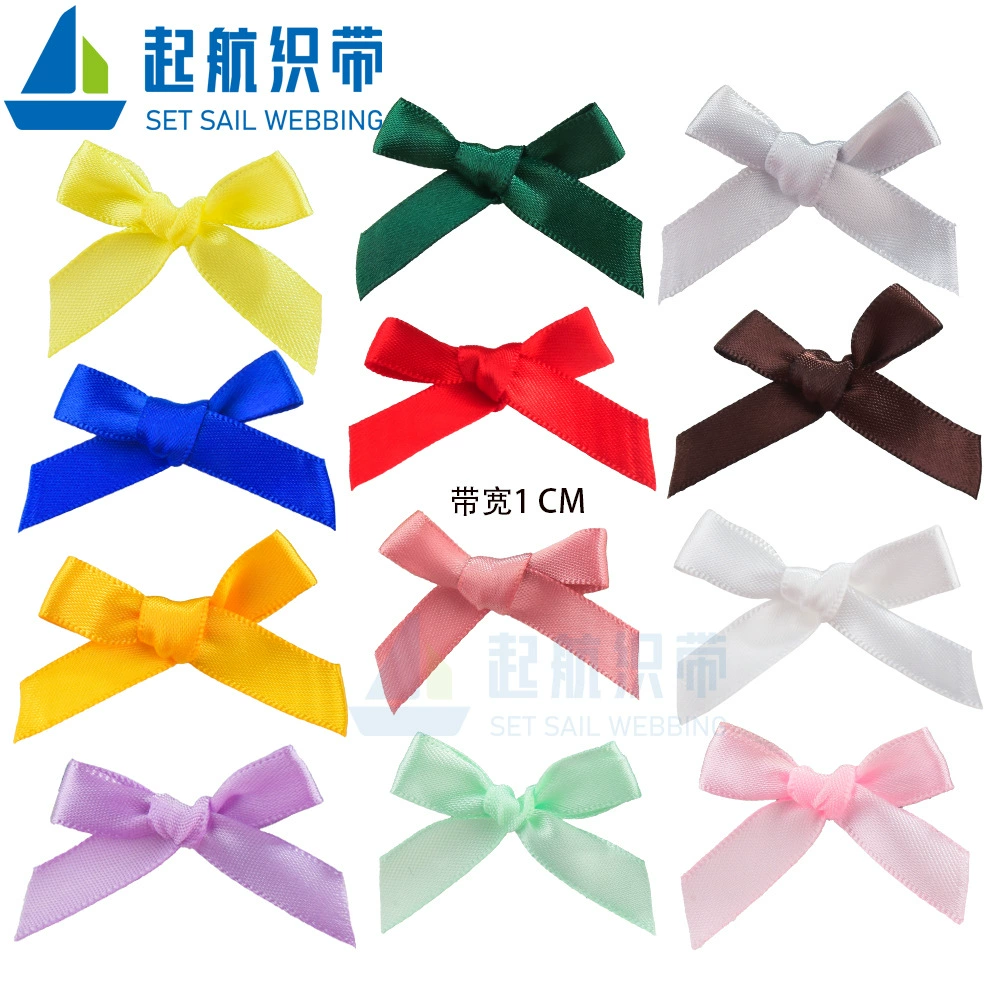 В наличии Смешанные цвета 1 см лента лук DIY лента лук текстильные аксессуары ручной галстук лук