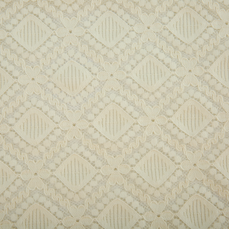 扎染规则金属丝现代精细印花染色白色纬编床上用品蕾丝布料