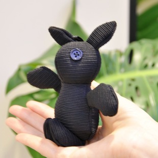 New Style Rabbit Fur Plush Toy Keychain Doll Claw Machine Doll in Stock Wholesale Cute Trendy