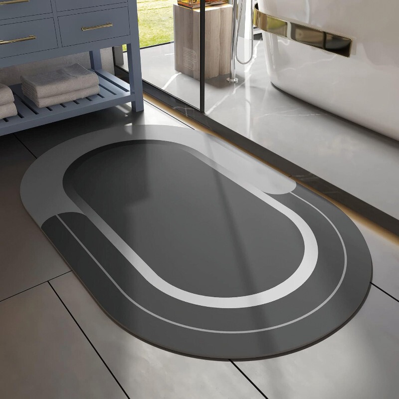 Modern and Simple New Style Diatomaceous Earth Floor Mat for Bathroom, Water-Absorbent, Quick-Drying, Easy-Care Foot Mat, Wholesale and Dropshipping Modern and Simple New Style Diatomaceous Earth Floor Mat for Bathroom, Water-Absorbent, Quick-Drying, Easy-Care Foot Mat, Wholesale and Dropshipping