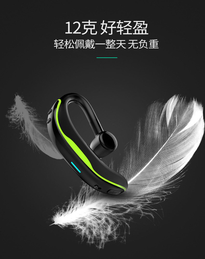 F600 kabelloses Bluetooth-Headset Mono-Ohrmuschel 5.0 Over-Ear Sport-Fahrbetrieb ultra lange Akkulaufzeit Geschäfts-Bluetooth-Headset