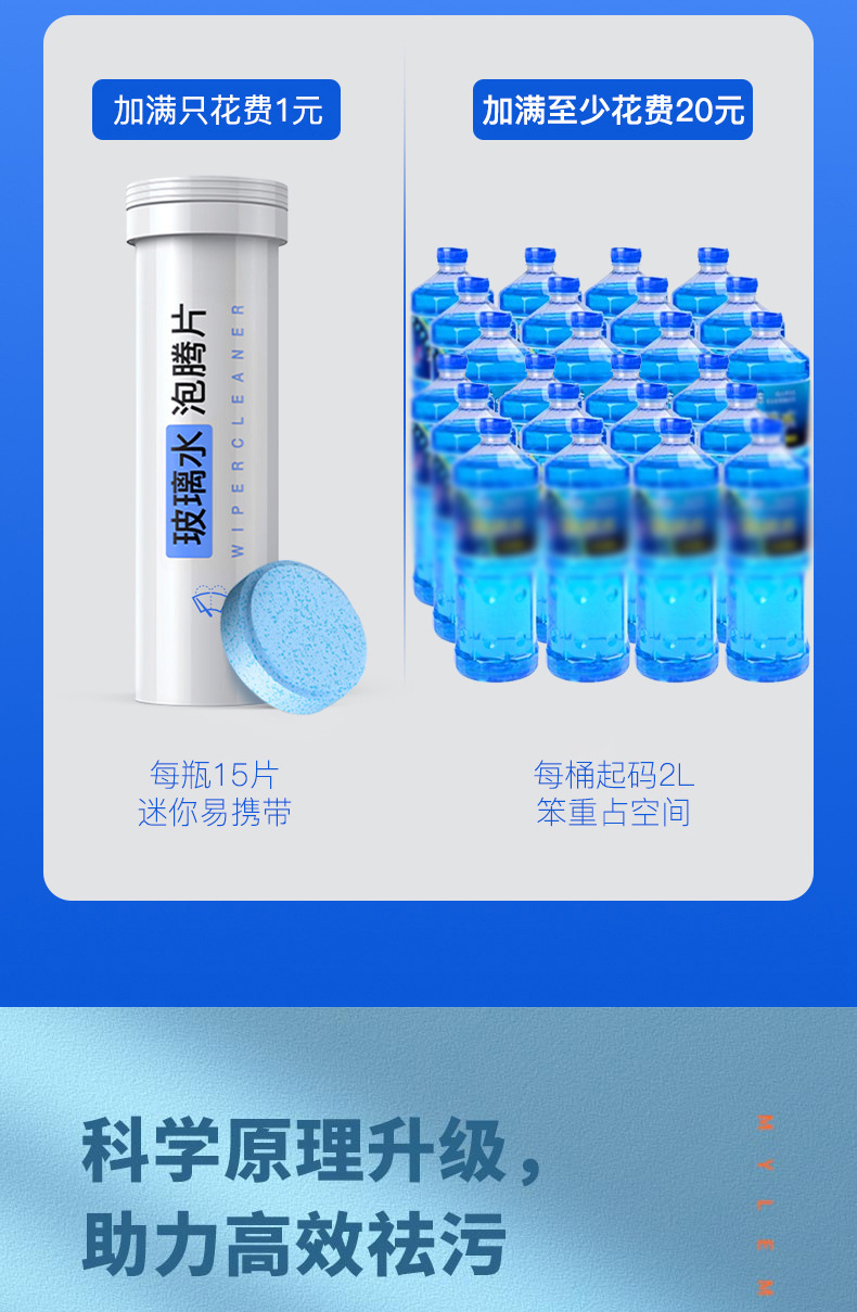 筒装固体玻璃水泡腾片