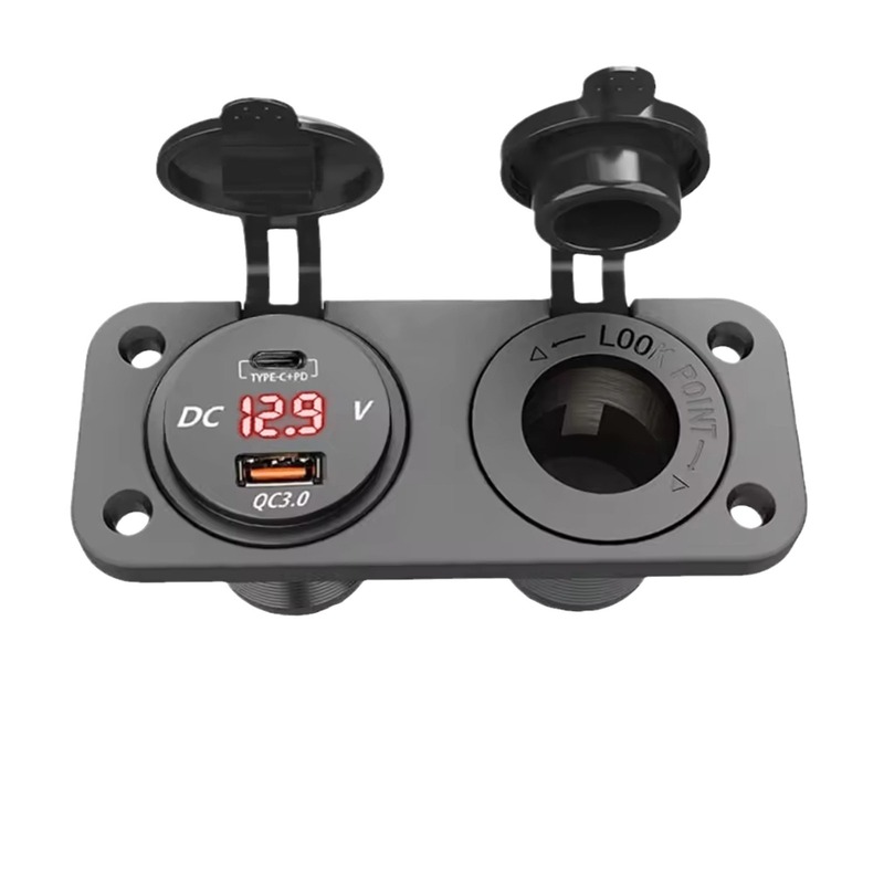 車載携帯電話充電器12-24v自動車バイクusb改造部品qc3.0 + pdフラッシュ充電|undefined