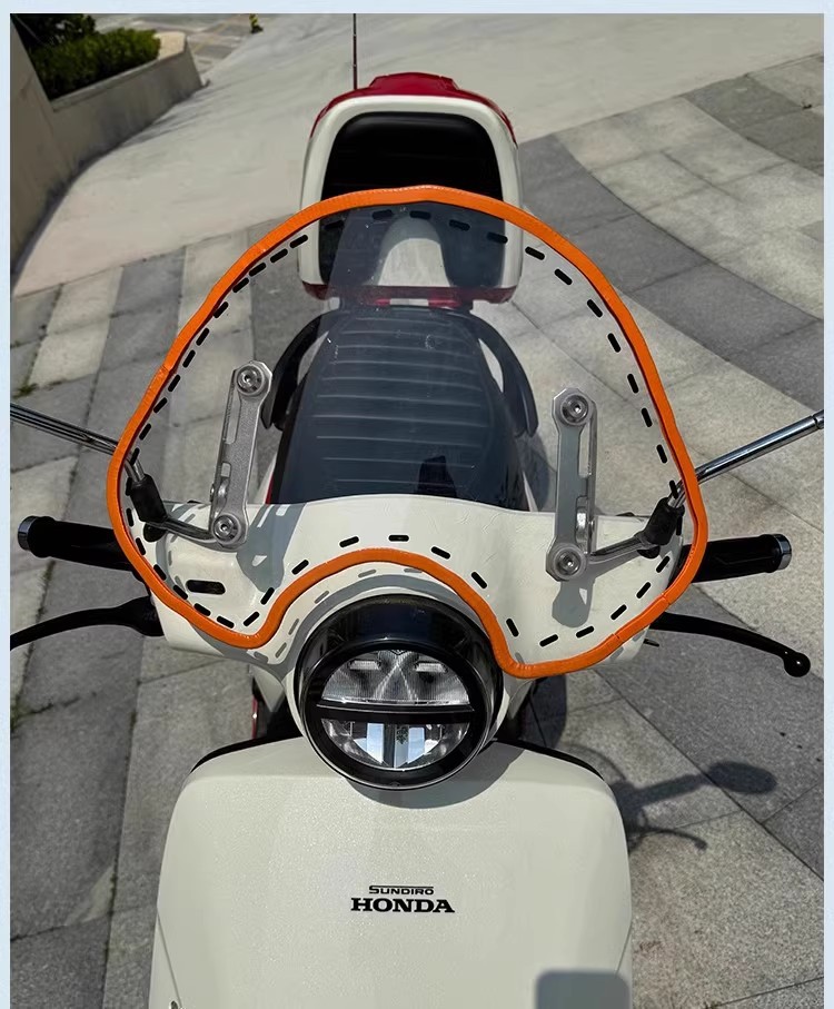 Yadi C50-D Electric Vehicle Windshield Wrapping Strip Universal Windshield Modification Accessories Full Enclosure Anti-collision Decoration