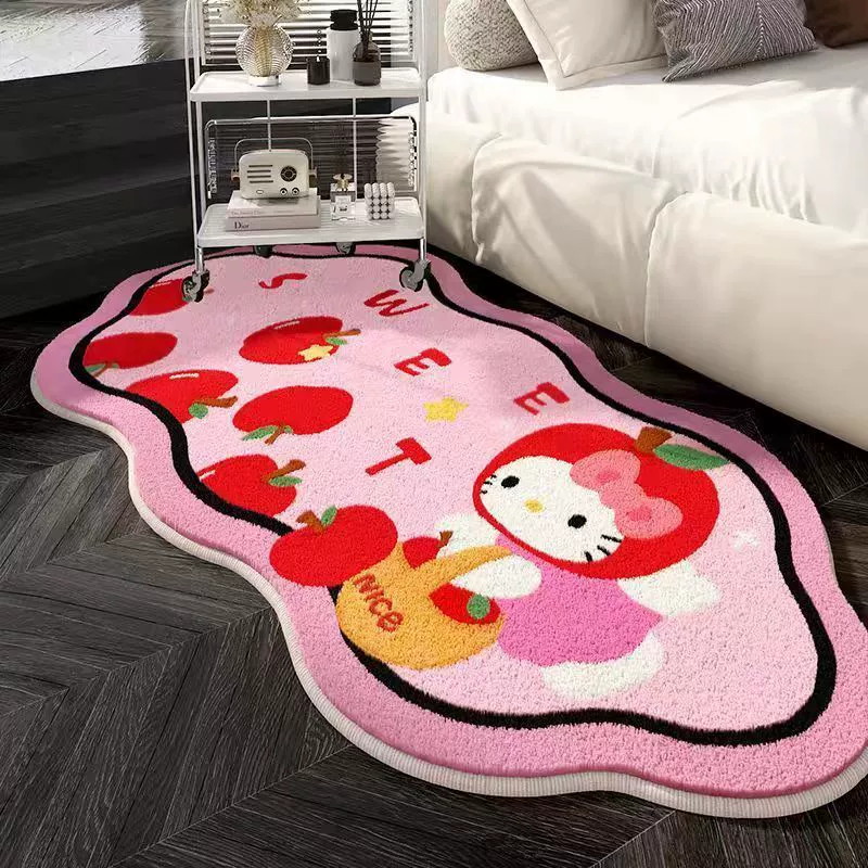 Hello Kitty, милый коврик из искусственного меха, комфортное украшение для кровати или беседки, повышенная плотность