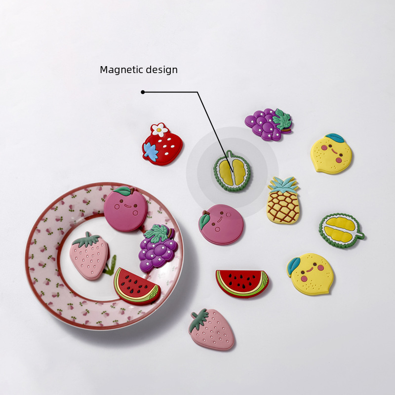 Creative cartoon cute personality fruit refrigerator 3d three-dimensional sticker magnet magnet magnet magnetic spot