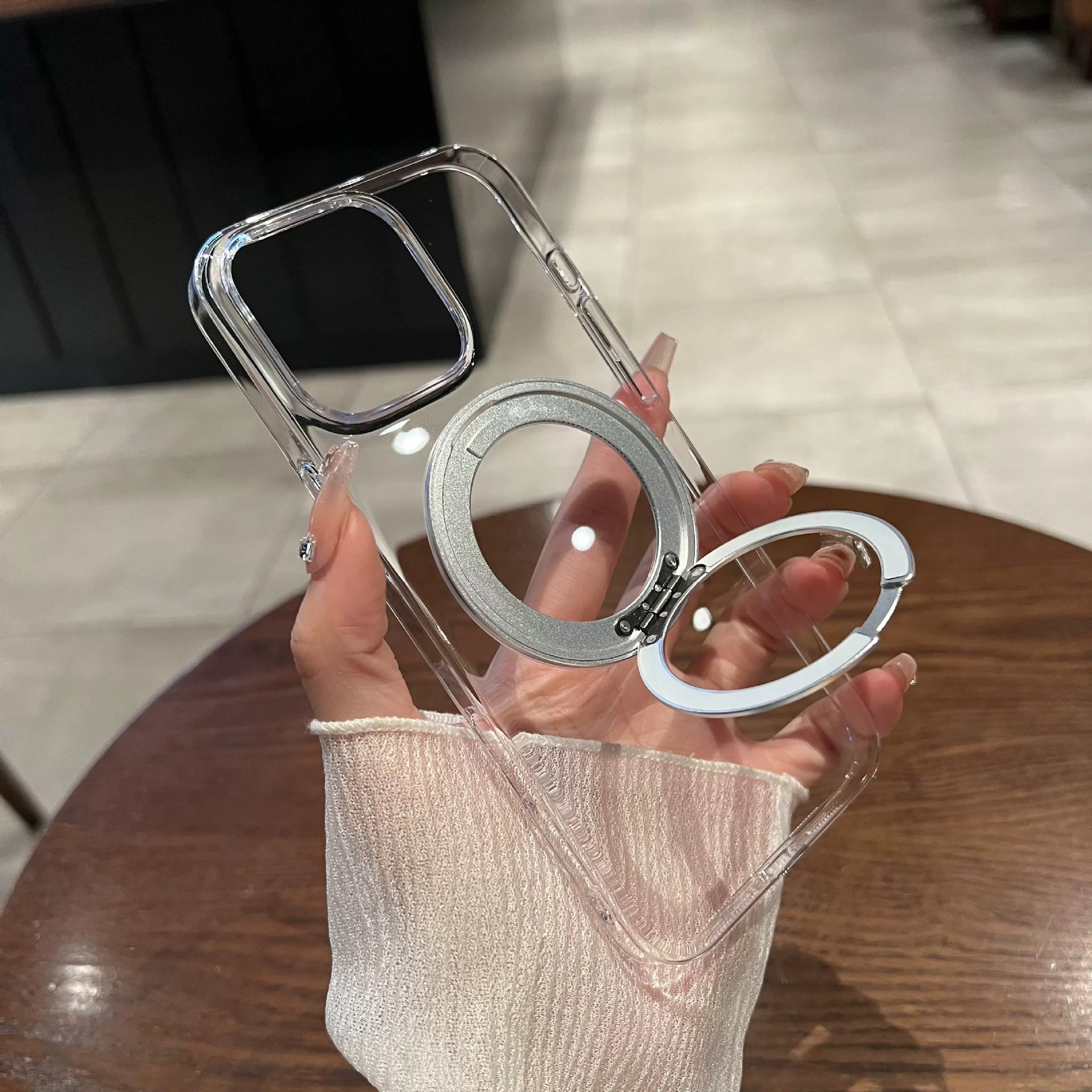 Sencillo y avanzado de metal 360 soporte magnético para iPhone 16ProMax funda para teléfono móvil Apple 14/15 hembra