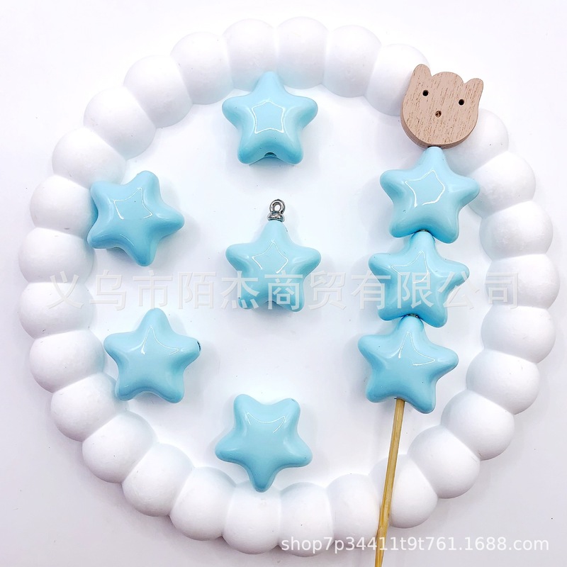 ファット五芒星ペンダント手作り diy 小さな装身具クリーム接着剤アクセサリー樹脂アクセサリーペンダントキーホルダー素材|undefined