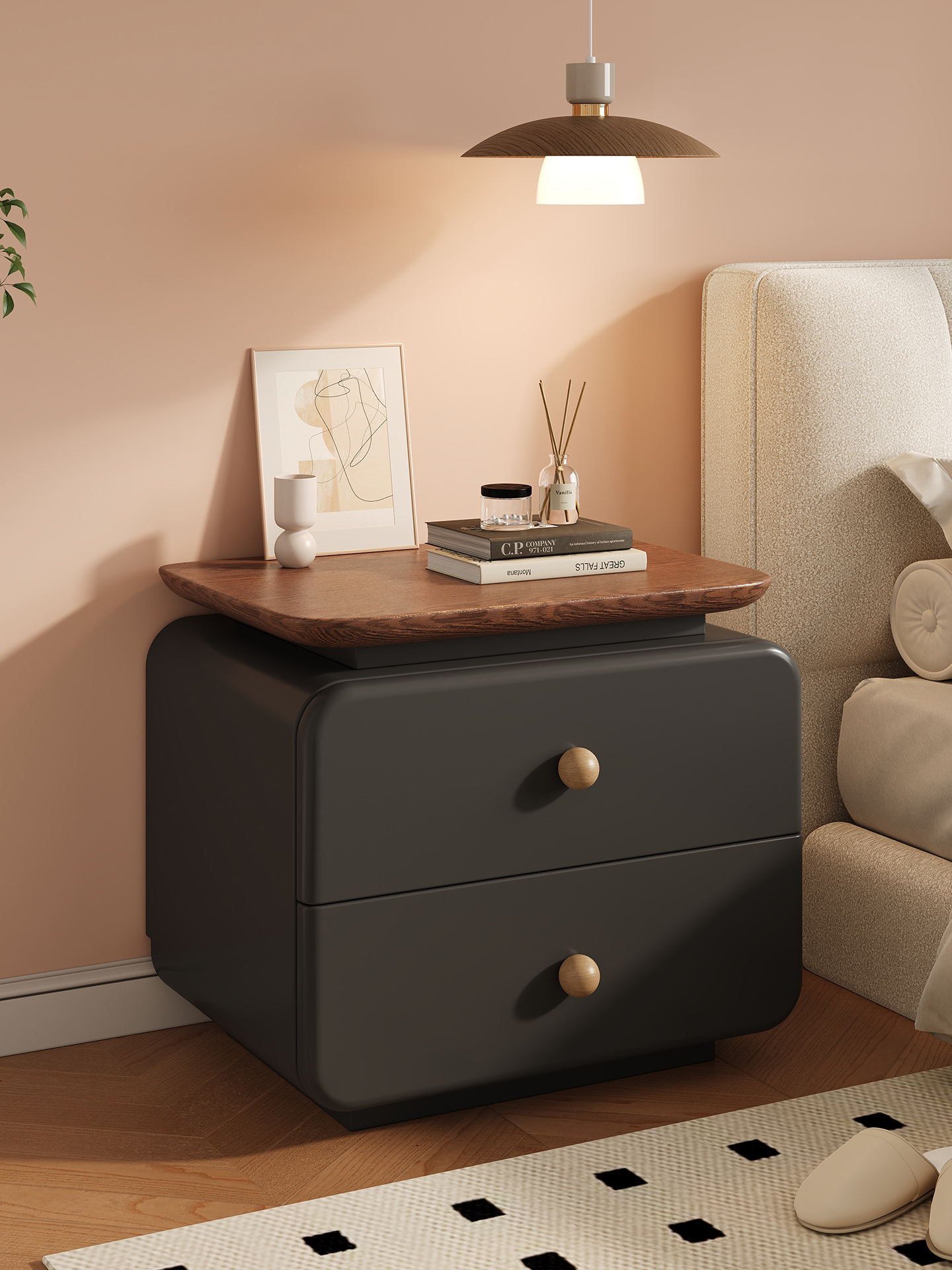 레드 월넛 + 블랙