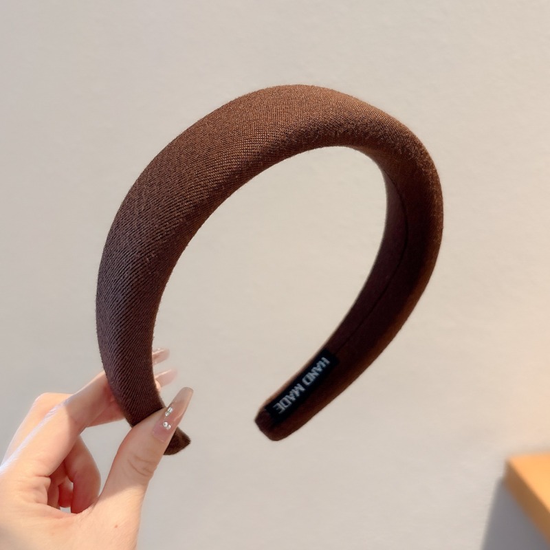 Coreana otoño invierno cinturón de cabello 2024 nuevo otoño invierno cráneo alto borde amplio presión de cabello pinzas de cabello tocado cinturón de cabello de alta calidad