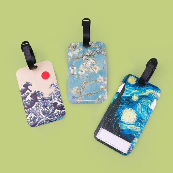 New Van Gogh Business Card Art Illustration Aesthetic Luggage Tag Id Protective Cover Travel Luggage Accessories