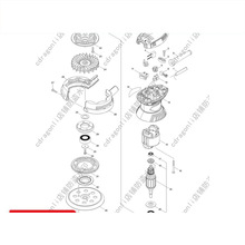 日本Makita牧田M9204木工砂光机配件转子定子开关碳刷底座