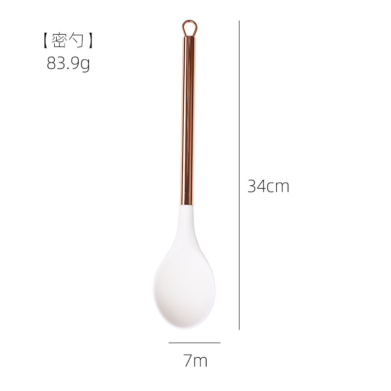 Nuevo mango de oro rosa antiadherente de cocina de aluminio de aluminio 10 piezas set