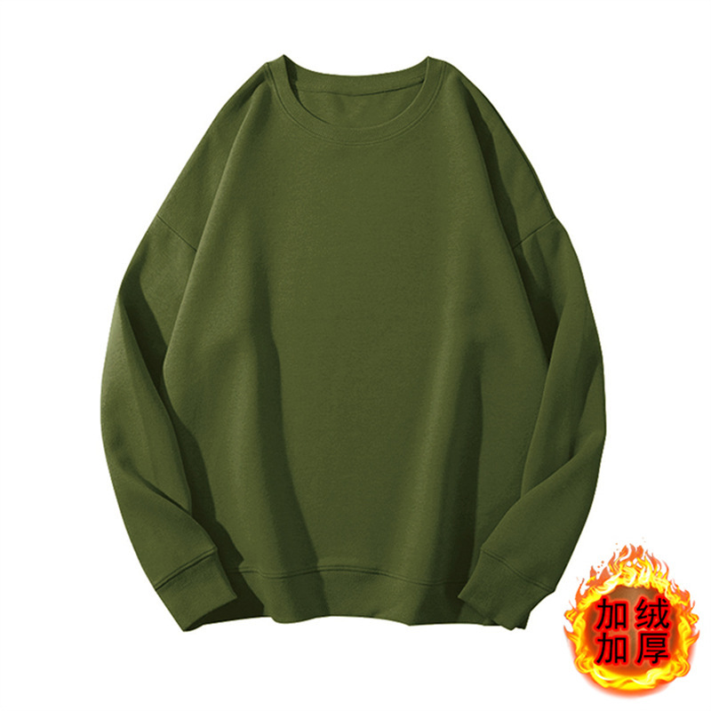 圆领纯棉卫衣定制印图logo企业秋冬工作服文化广告衫宽松加绒跨境|undefined