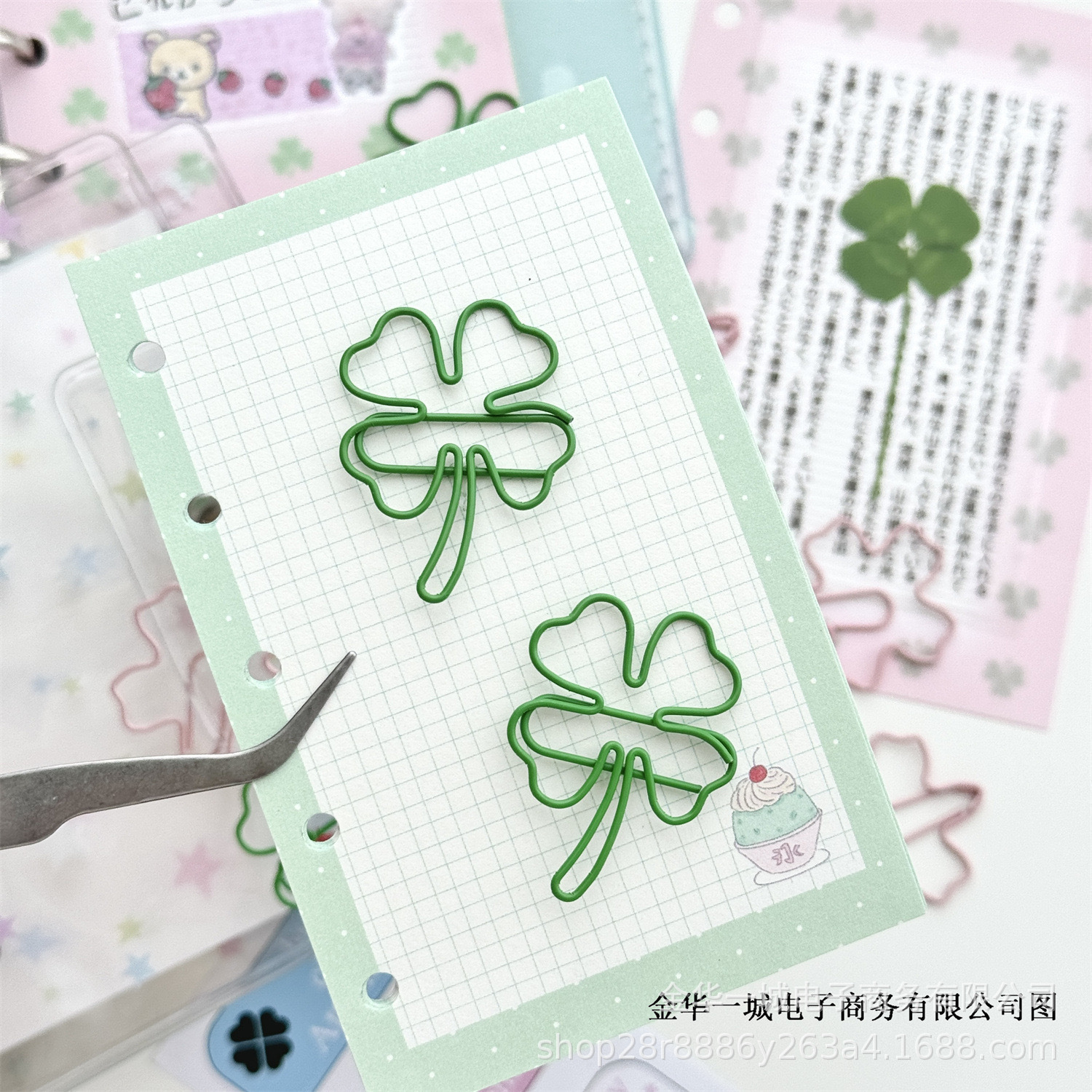 Ins trébol de cuatro hojas serie material accesorios de resina cinta de hoja de madera libro de bricolaje decoración de regalo tarjeta material de embalaje