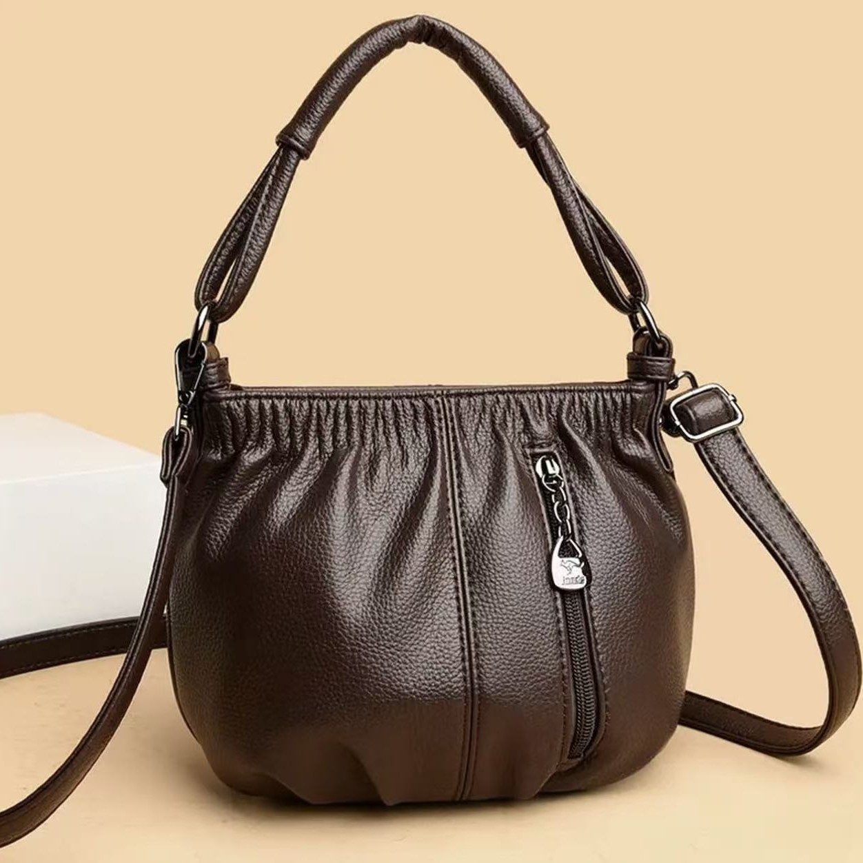 Premium Women’s Shoulder Bag In Soft Leather Versatile Handbag_voghion.com