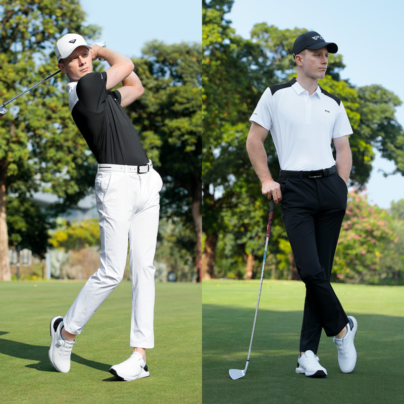 Áo polo golf nam tay ngắn thoáng khí nhanh khô — YF774 đen ngắn tay [hút ẩm/đàn hồi cao mềm mại/thoáng khí nhanh khô], YF774 trắng tay ngắn [hút ẩm/đàn hồi cao mềm mại/thoáng khí nhanh khô]
