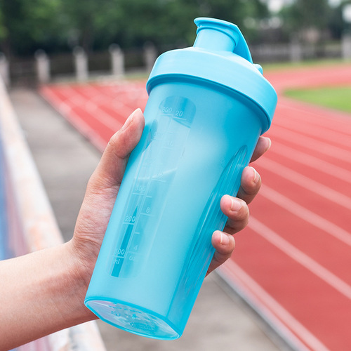 High-end order 600ml shaker cup protein powder sports water bottle with ball shaker cup, no handle with handle, printable