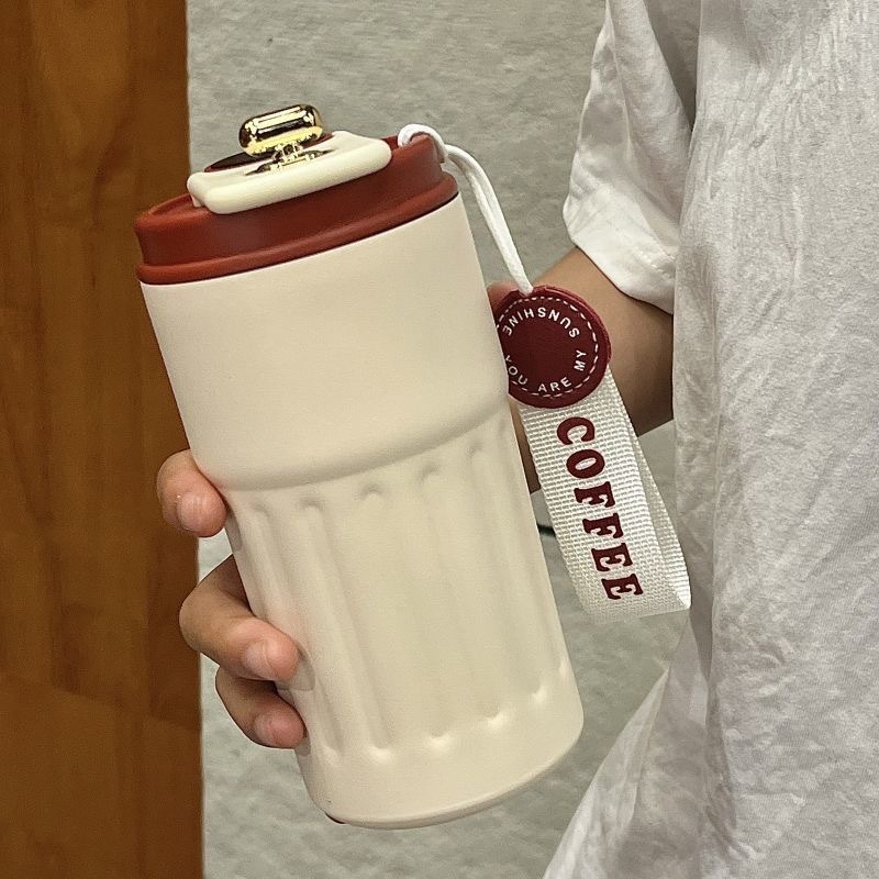 316不锈钢智能咖啡杯保温杯礼品高颜值便携提绳水杯学生随行杯子|undefined
