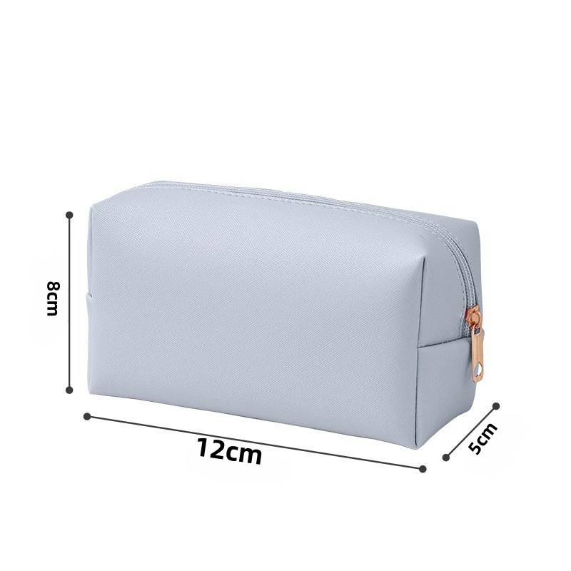 Bolsa de maquillaje coreana de alto valor visual ins-viento color caramelo PU impermeable de gran capacidad color macrón bolsas de lavado portátiles
