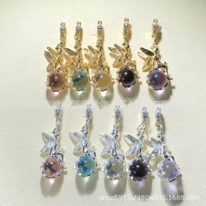 14K Gold-Plated Crystal DIY Accessories Fairy Goddess Pendant Spacer Beads Chain Bracelet Necklace with Chinese Style Jewelry Beads