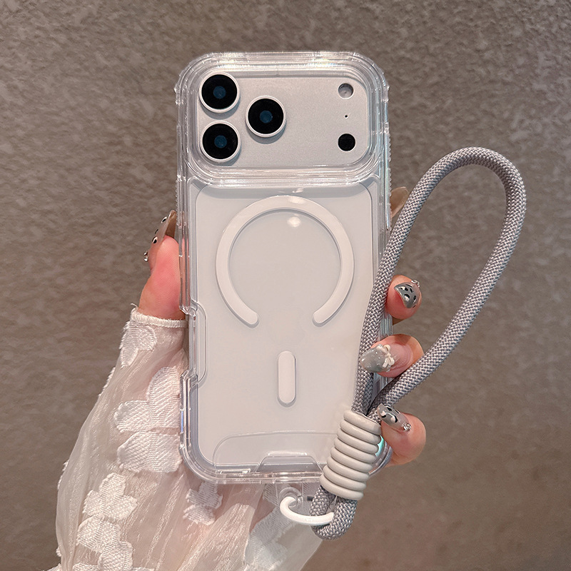 跨境热销适用IP17PROMAX磁吸三合一防摔手机壳苹果17手机壳带挂绳|undefined