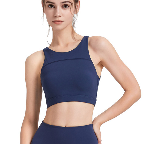 New spring and summer nude outdoor sports bra for women, high-strength shock-proof fitness vest that can be worn outside with beautiful back yoga clothes