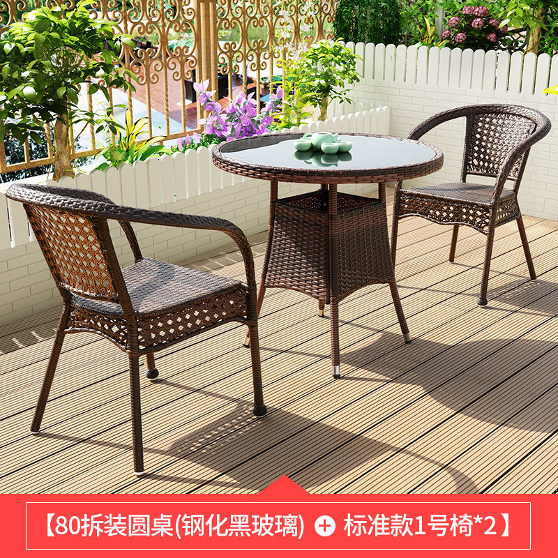 폭발 2 큰 의자 + 80 검은 물결 원형 테이블