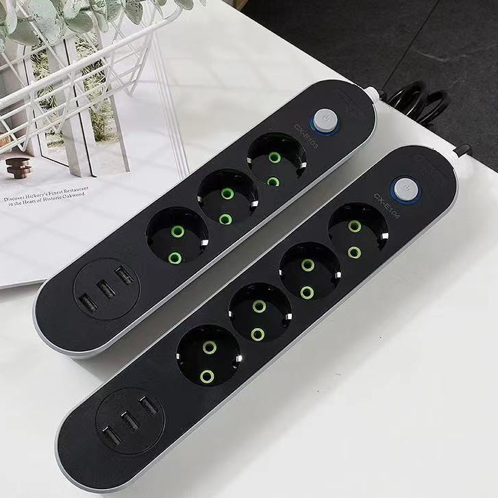 Conector multifuncional de varios países 3USB conector de carga multipuerto estándar europeo Amazon enchufe de venta caliente transfronteriza