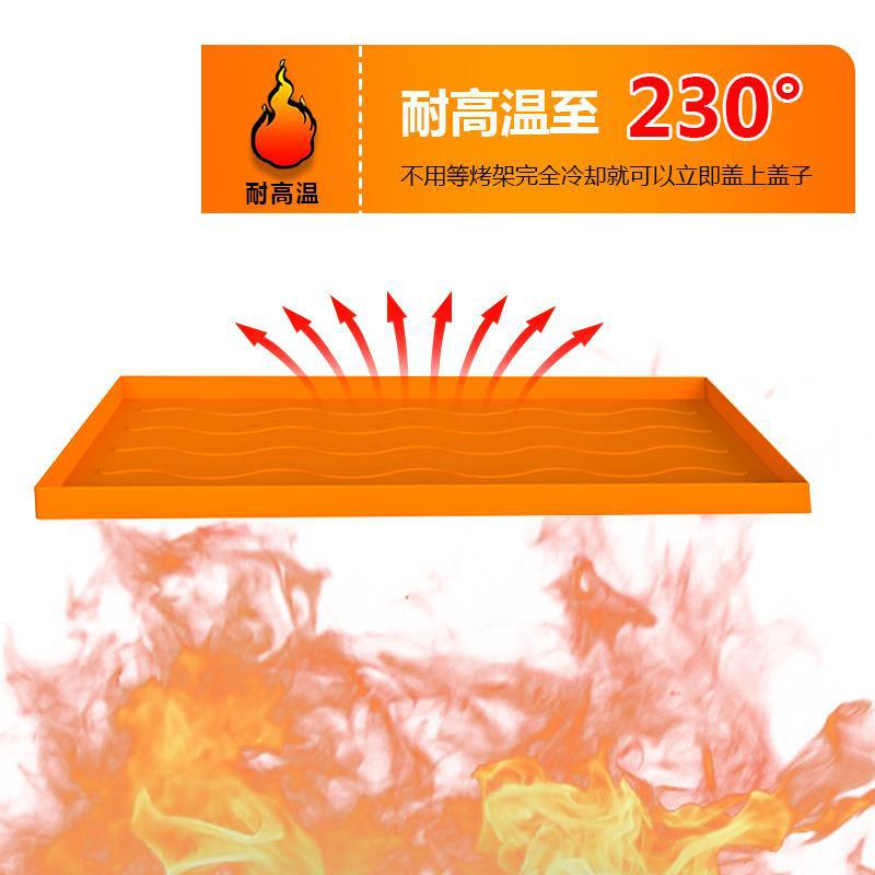 Amazon caliente negro piedra barbacoa parrilla silicona estera protectora estera de limpieza bandeja de barbacoa cubierta protectora de silicona