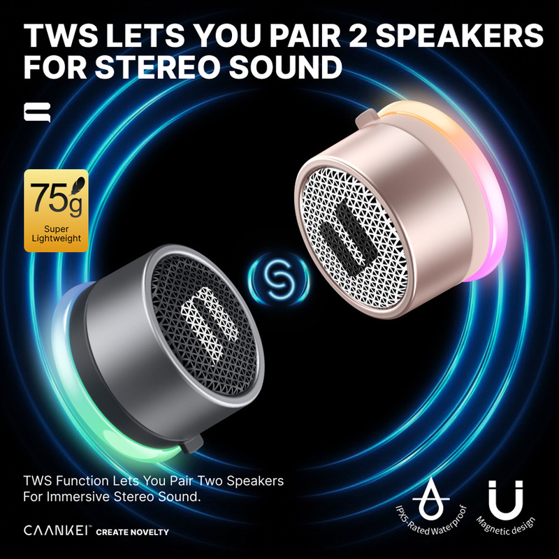 Cross-Border New Model Magnetic Waterproof Bluetooth Small Speaker Portable Outdoor Cycling Camping Portable Mini Bluetooth Speaker