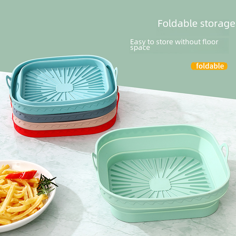 Thickened Foldable Silicone Baking Pan Air Fryer Dish Food Grade Non-stick Cake Silicone Mold