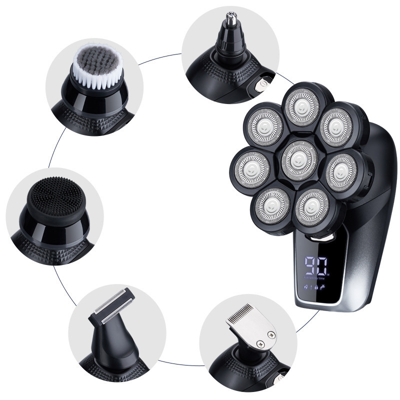 Lico の新しいデジタル表示 8 刃電気シェーバー ボブヘアバリカン充電式 6 イン 1 シェーバー卸売|undefined
