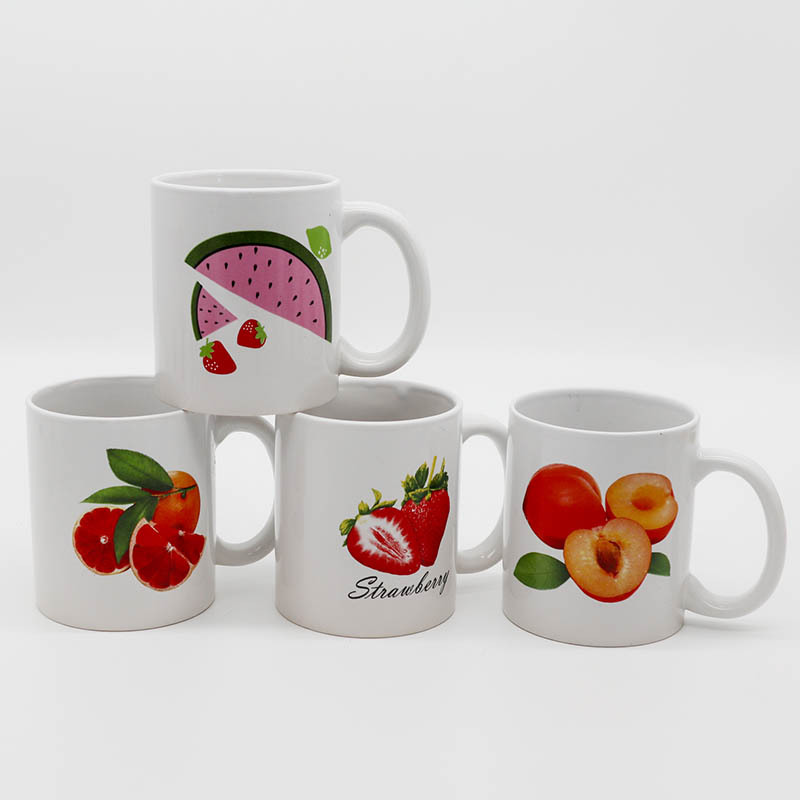 12OZ flor asada taza de cerámica recta taza de cerámica taza de agua creativa taza de leche taza de café al por mayor