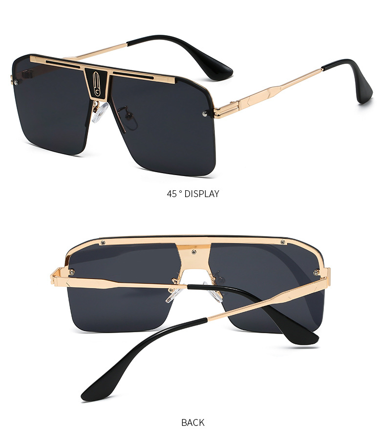 Exaggerated Solid Color Pc Square Full Frame Men's Sunglasses display picture 4